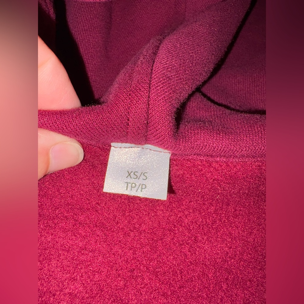 Lululemon Overized cropped scuba full zip XS/S pomegranate - Picture 9 of 10